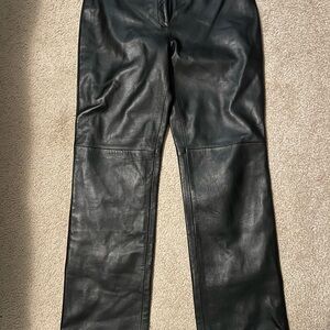 Women’s Black Leather Pants by Bebe - Size 6, New WithOut Tags (NWOT), Not Worn